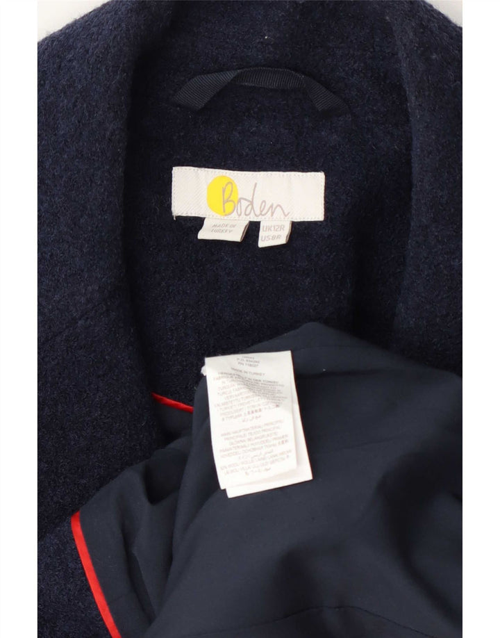 Boden Dame 2 Button Blazer Jacket UK 12 Medium Navy Blue Wool