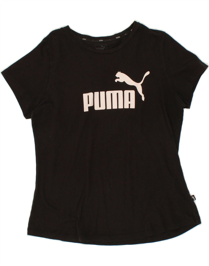 PUMA Womens Graphic T-Shirt Top UK 20 2XL Black Vintage Puma and Second-Hand Puma from Messina Hembry 