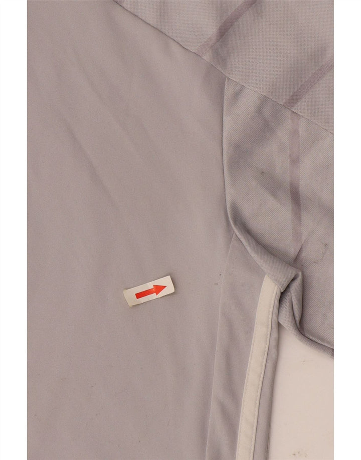 Adidas Aeroready T-shirt top til mænd, lille grå stribet polyester
