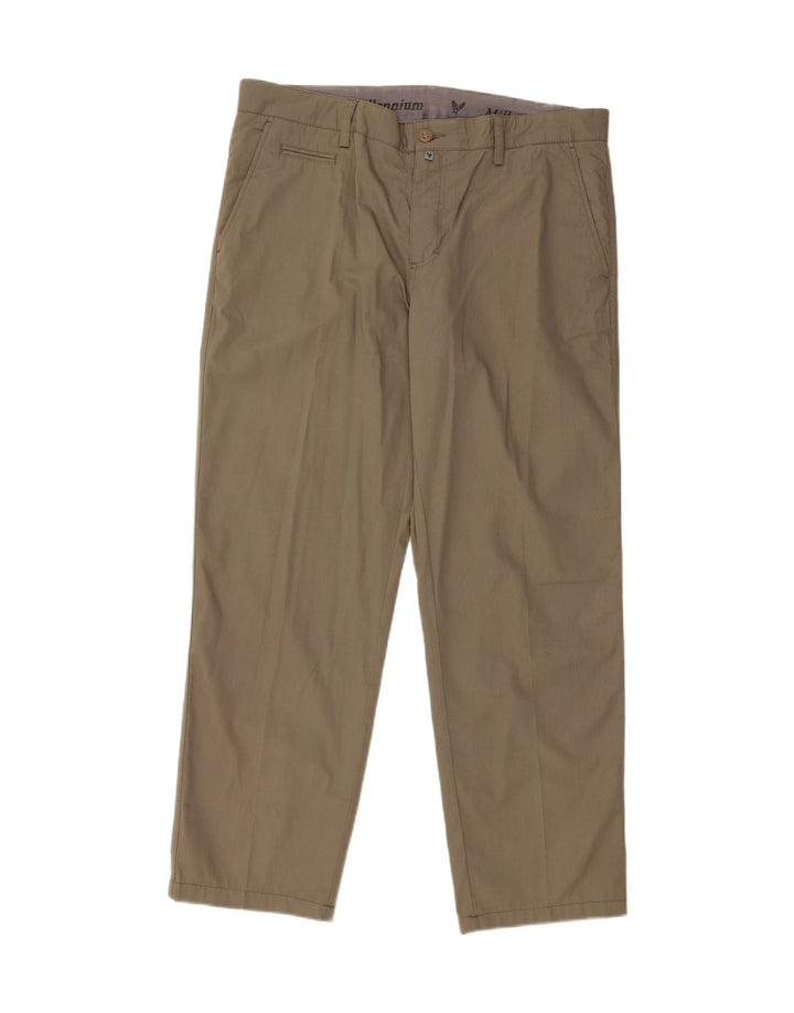 AVIREX Straight Chino-bukser til mænd W34 L28 Khaki Bomuld