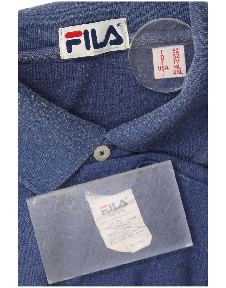 Fila Poloskjorte til mænd IT 52 Stor Blå Bomuld
