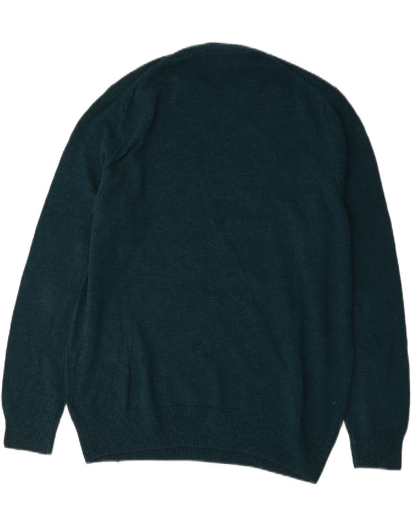 Marks & Spencer Herre sweater med rund hals XL Grøn lammeuld