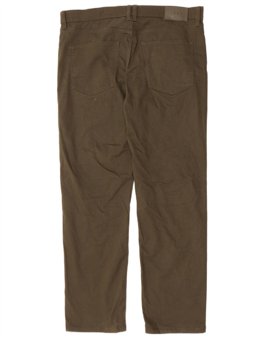 MARKS & SPENCER Straight Casual bukser til mænd W36 L31 Khaki Bomuld
