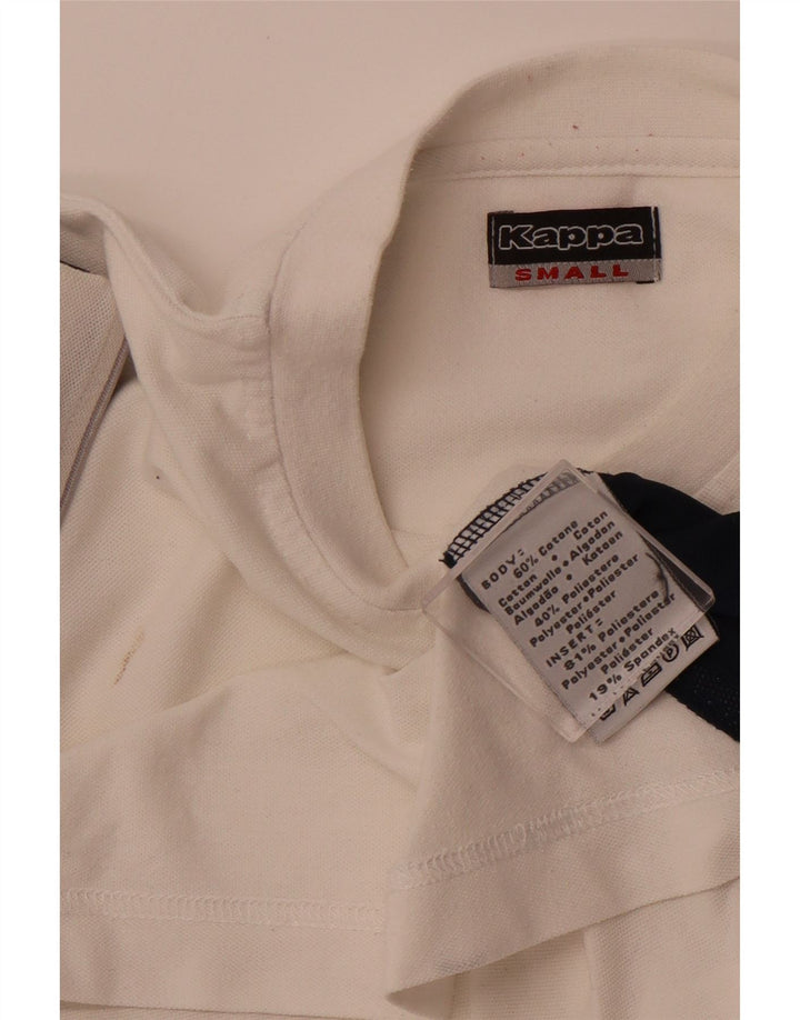 KAPPA Herre T-shirt Top Small White Colourblock Cotton Sports