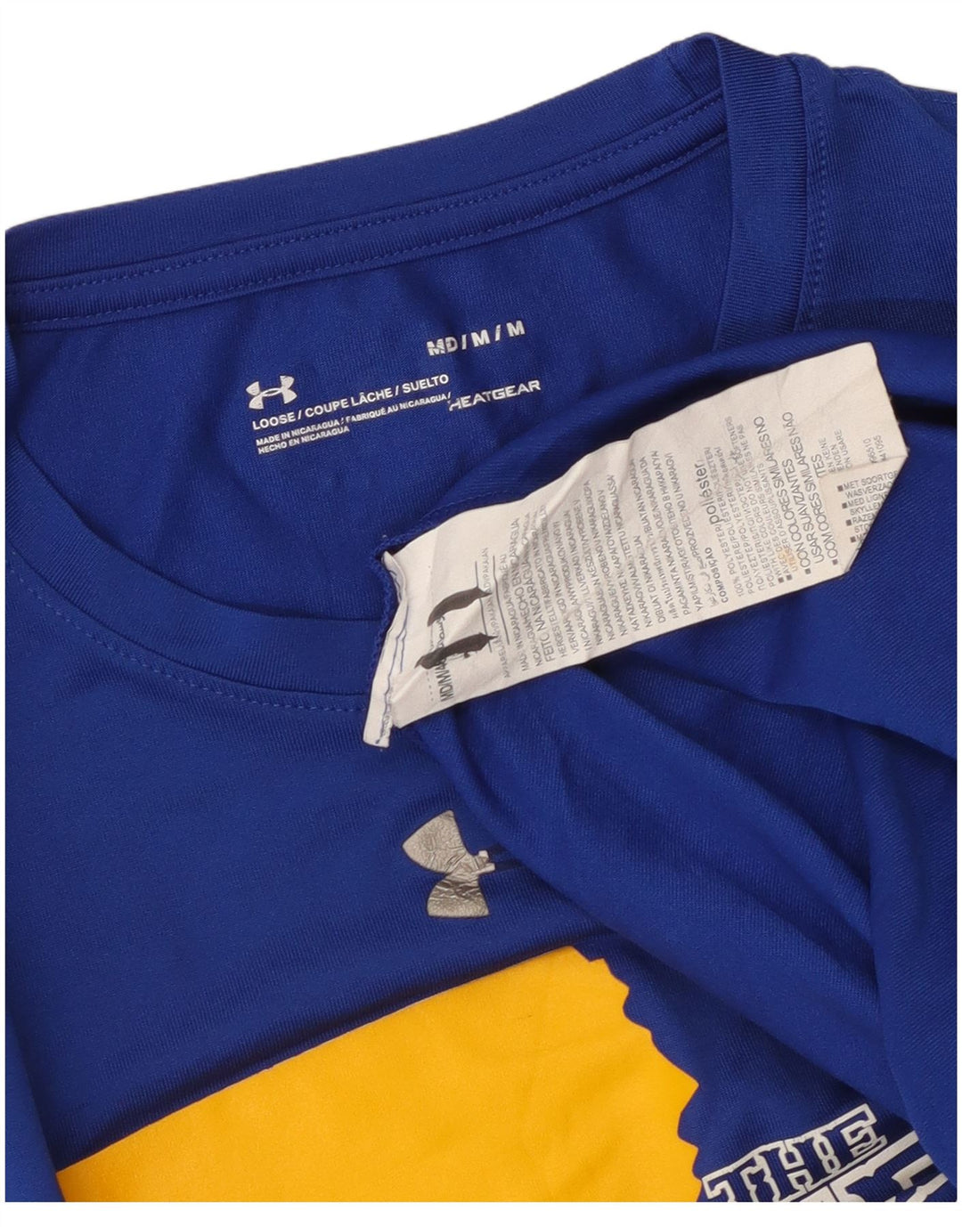 UNDER ARMOUR Herre Heat Gear Grafisk Top Langærmet Medium Blue Polyester
