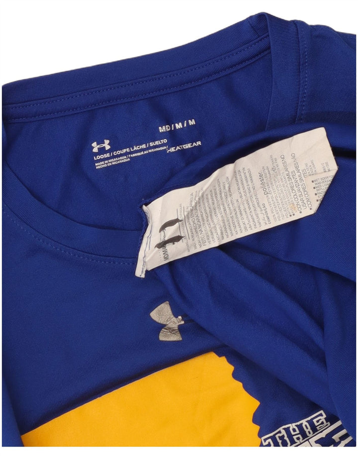 UNDER ARMOUR Herre Heat Gear Grafisk Top Langærmet Medium Blue Polyester