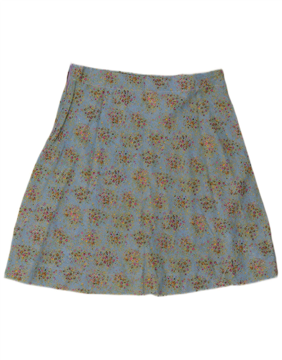 Vintage A-Line nederdel til kvinder W34 Large Blue Floral