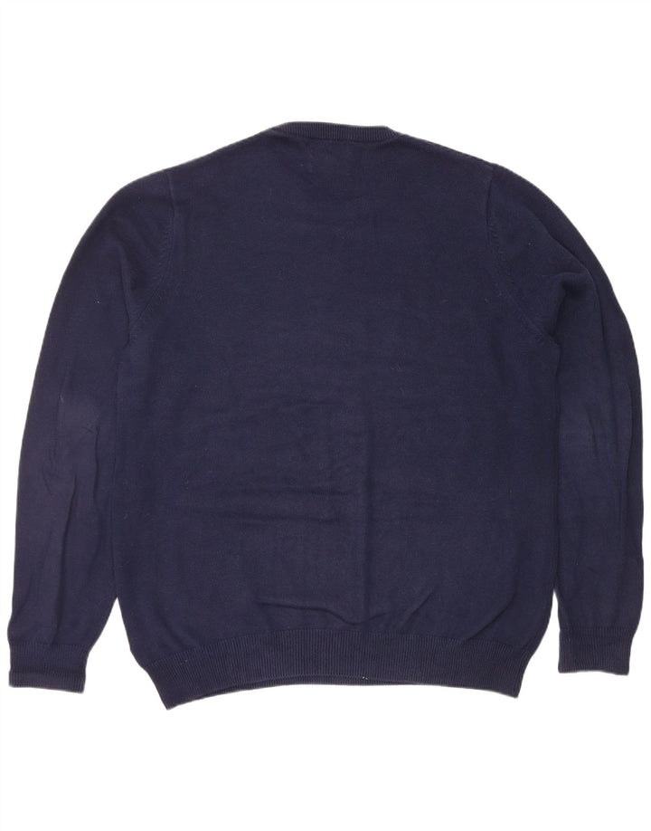 Marks & Spencer Herre sweater med rund hals, stor marineblå bomuld