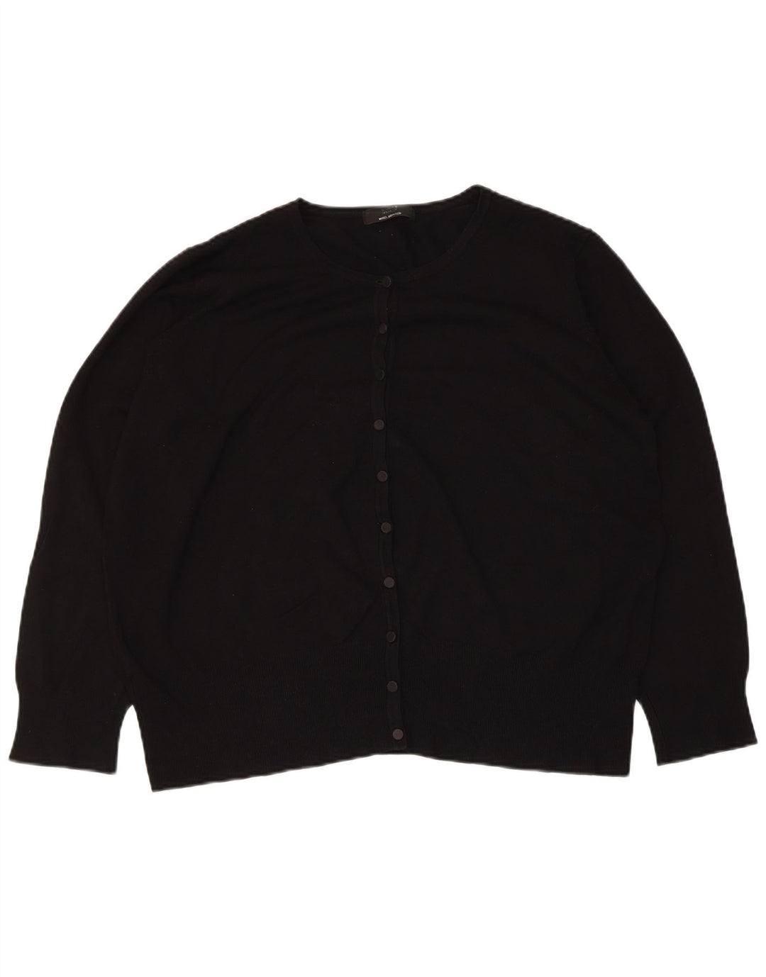 Marks & Spencer Dame Cardigan Sweater UK 20 2XL Sort Viscose