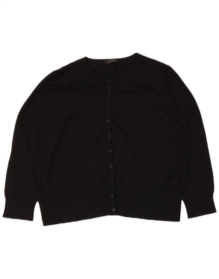 Marks & Spencer Dame Cardigan Sweater UK 20 2XL Sort Viscose