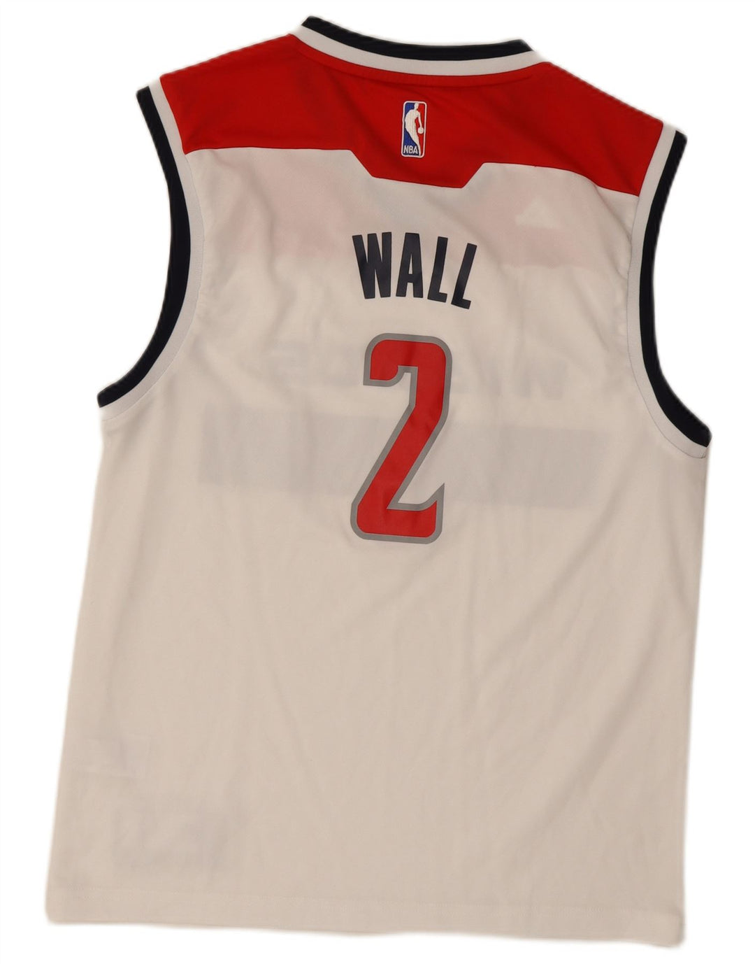 ADIDAS Herre Wizards Grafisk Vest Top Medium White Colourblock Polyester