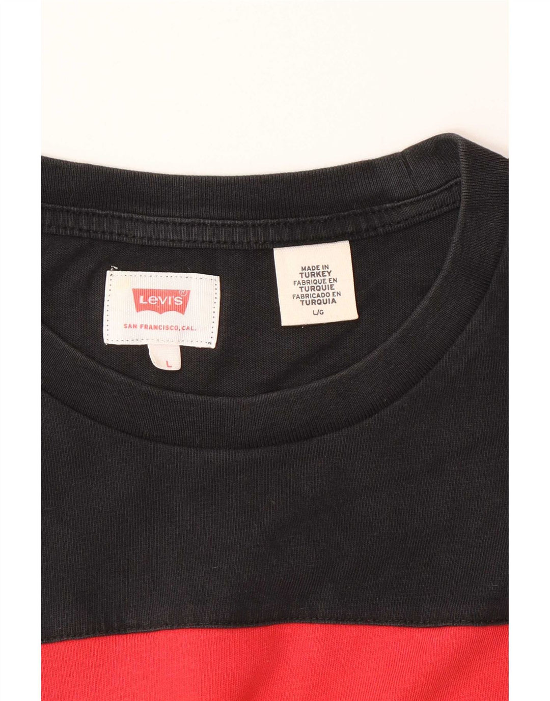 Levi's Grafisk T-shirt top til mænd, stor sort farveblok