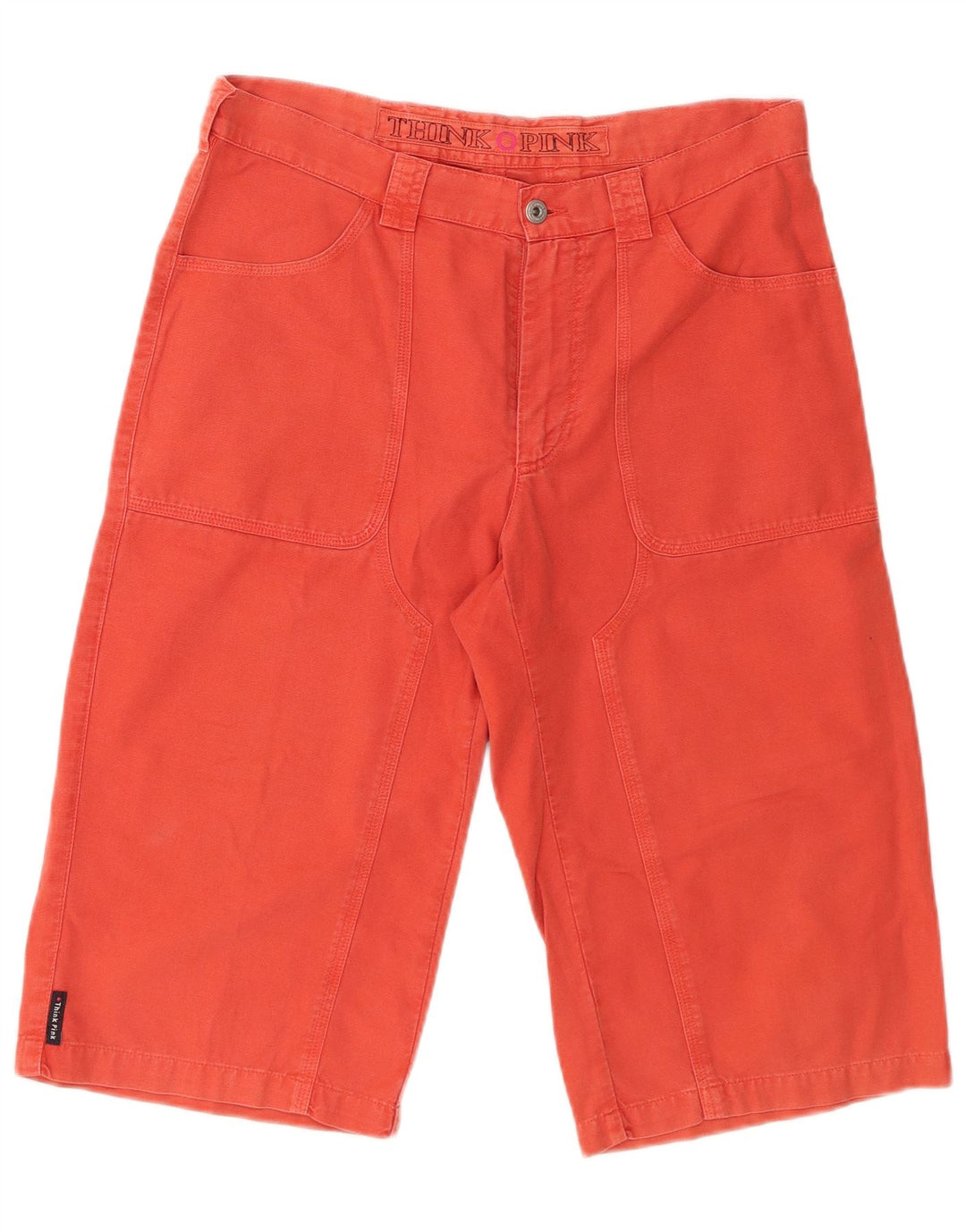 THINK PINK Mens Bermuda Denim Shorts IT 50 Large W34  Pink Cotton