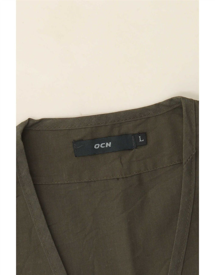 Vintage Herre Utility Gilet UK 40 Large Khaki