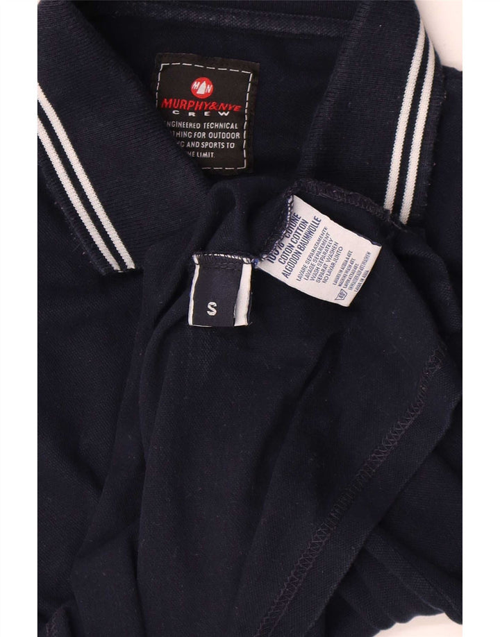Murphy & Nye Dame Polo Shirt UK 10 Small Navy Blue Bomuld