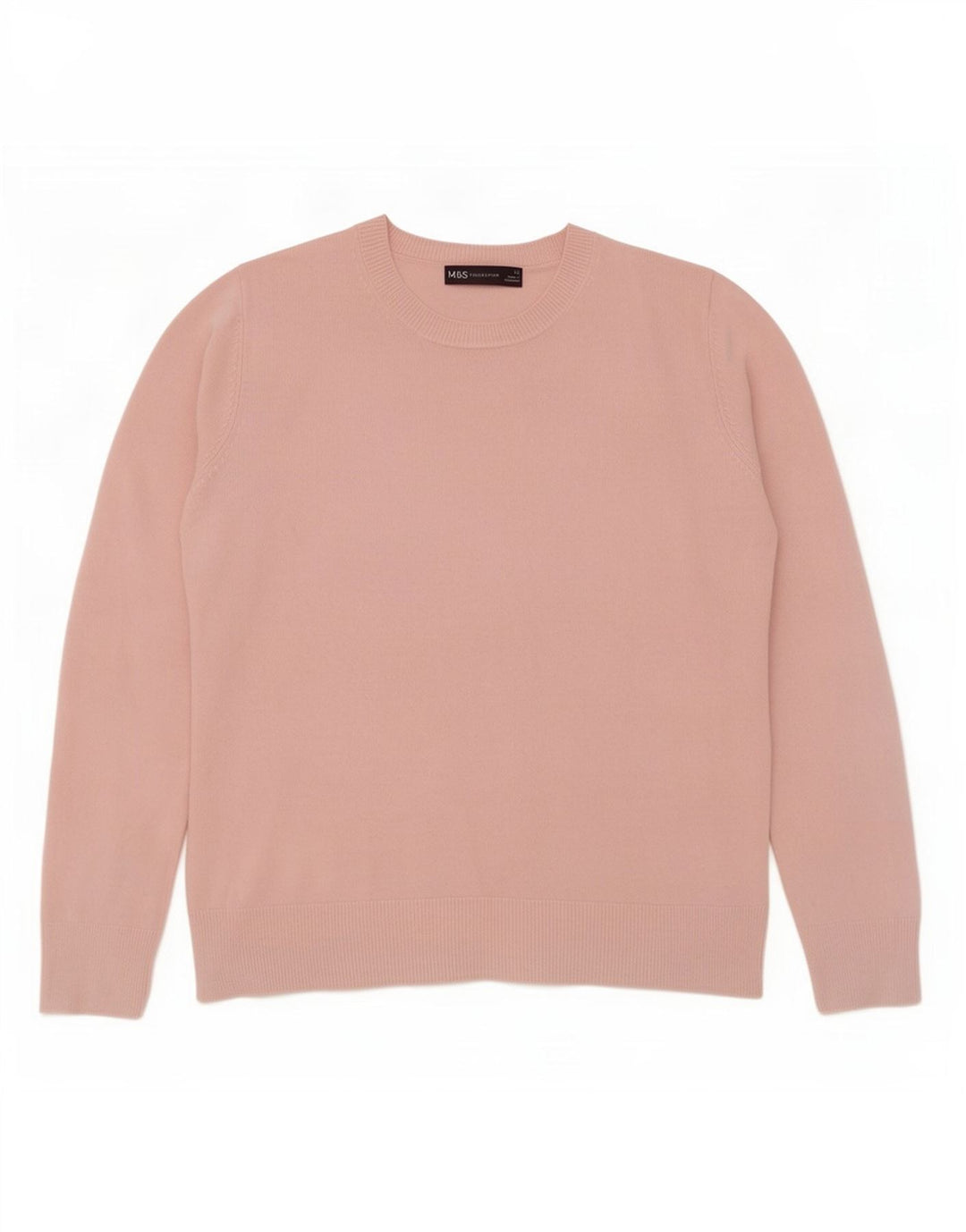 Marks & Spencer Dame sweater med rund hals DK 12 Medium Pink