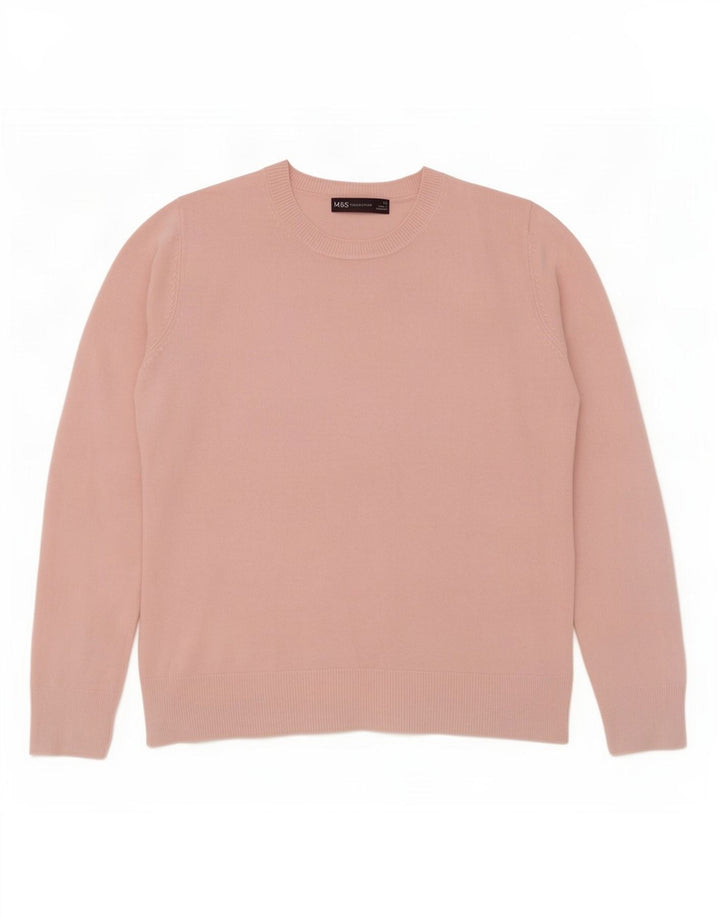 Marks & Spencer Dame sweater med rund hals DK 12 Medium Pink