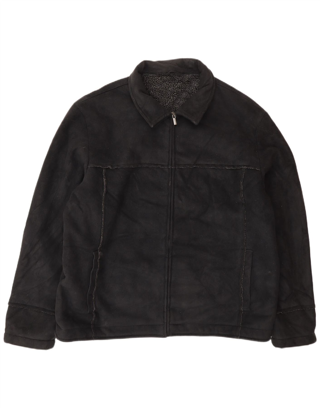 Marks & Spencer Herre Sherpa Jacket UK 42 XL Sort