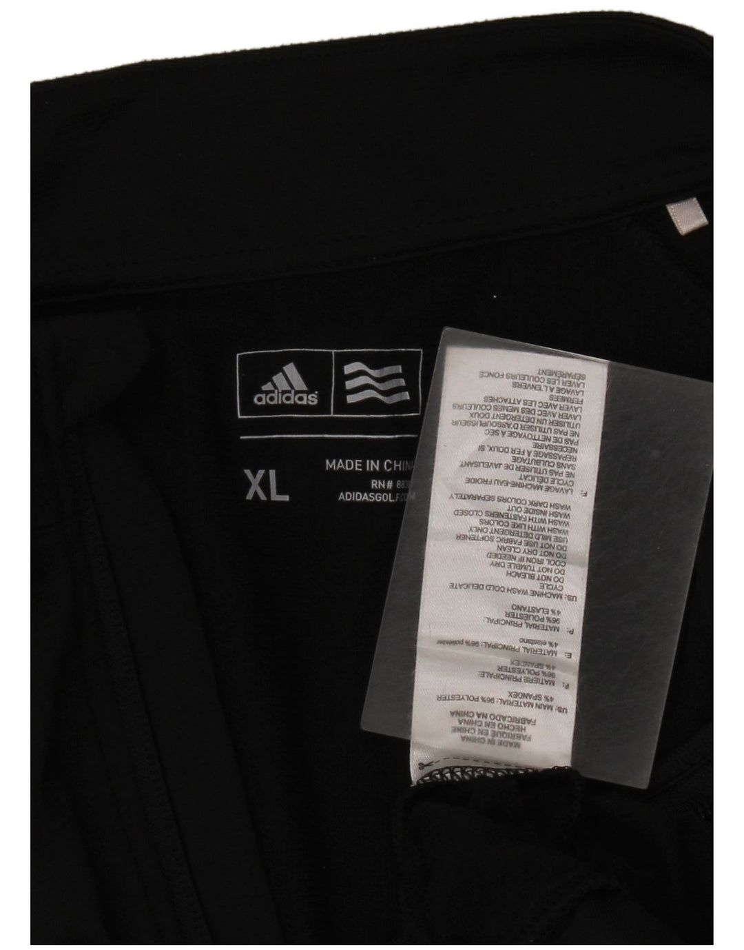 Adidas Sweatshirt med lynlås til mænd XL sort polyester