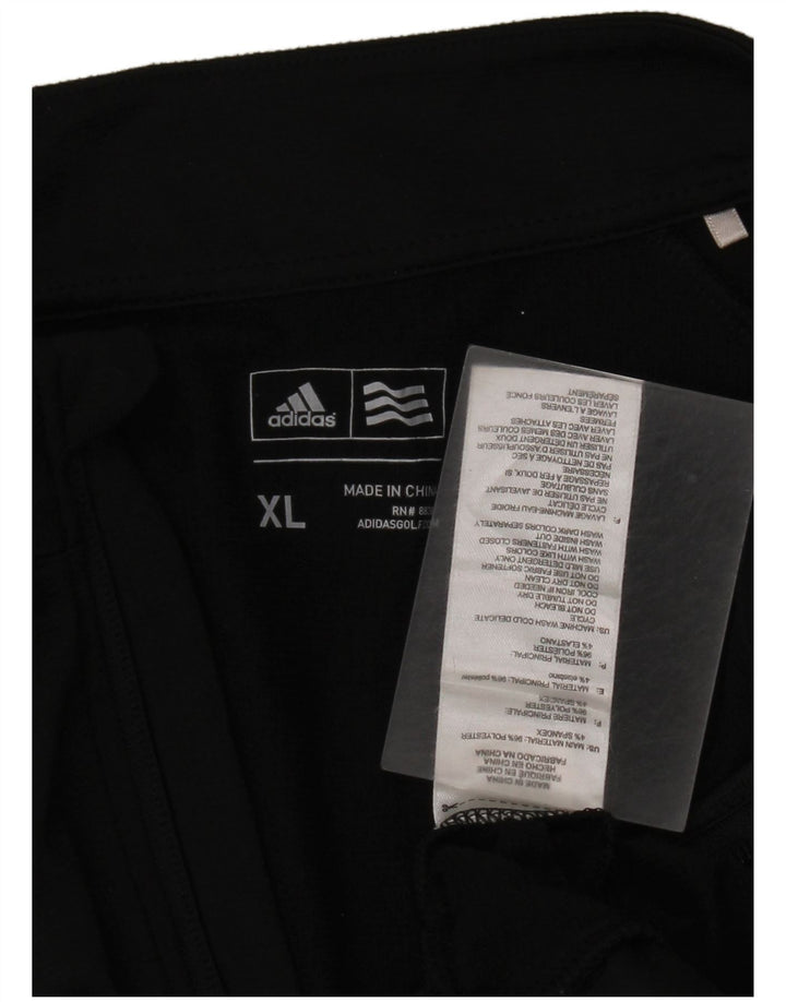 Adidas Sweatshirt med lynlås til mænd XL sort polyester