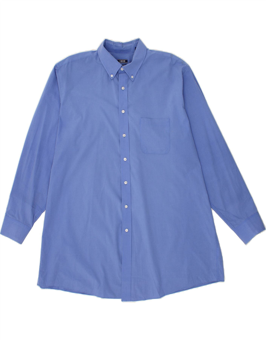 IZOD Mens Tall Shirt Size 17 XL Blue Check Cotton Vintage Izod and Second-Hand Izod from Messina Hembry 