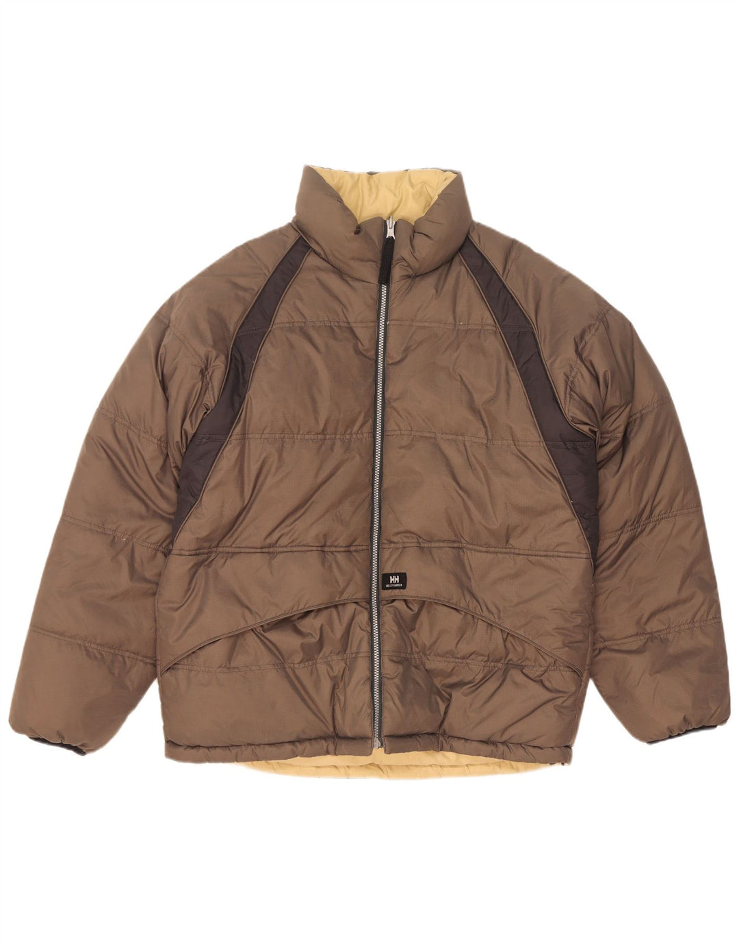 Helly Hansen Herre Vendbar Polstret Jakke UK 38 Medium Brun Nylon