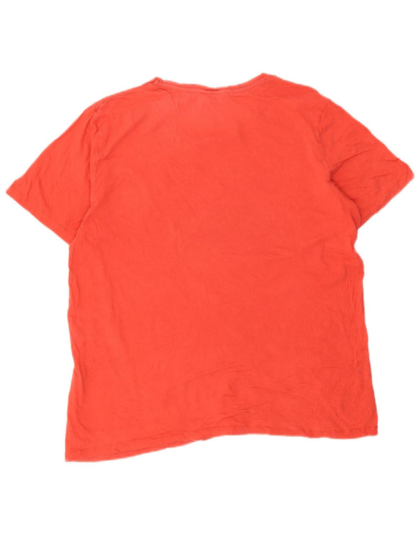 Jack & Jones Herre grafisk T-shirt Top XL Rød Bomuld