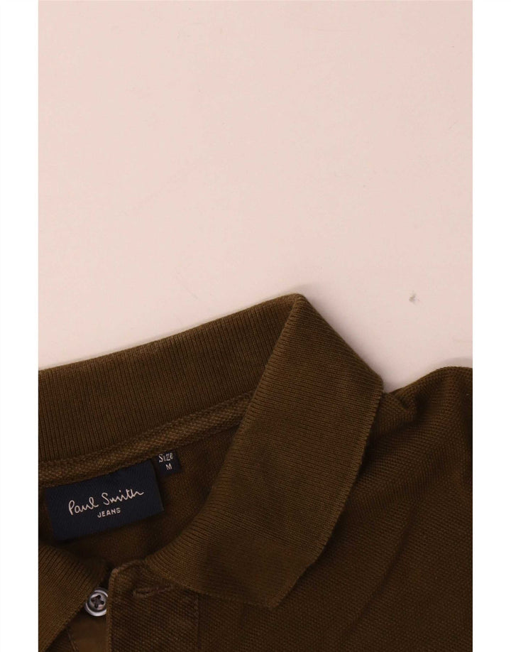 Paul Smith Langærmet Poloskjorte til mænd Medium Khaki Bomuld