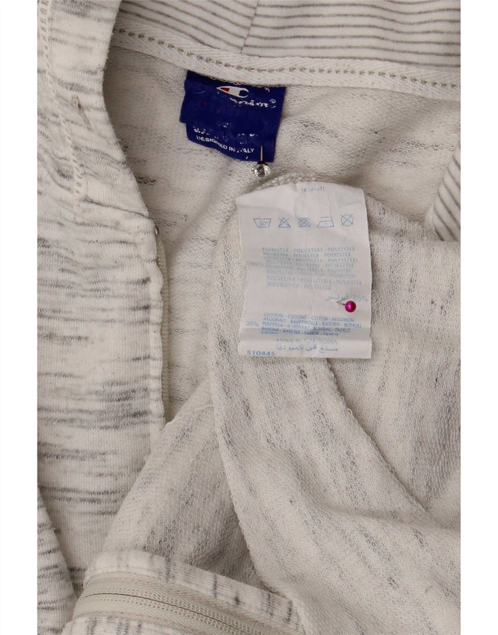 Champion hættetrøje med lynlås til mænd Medium White Flecked Polyester