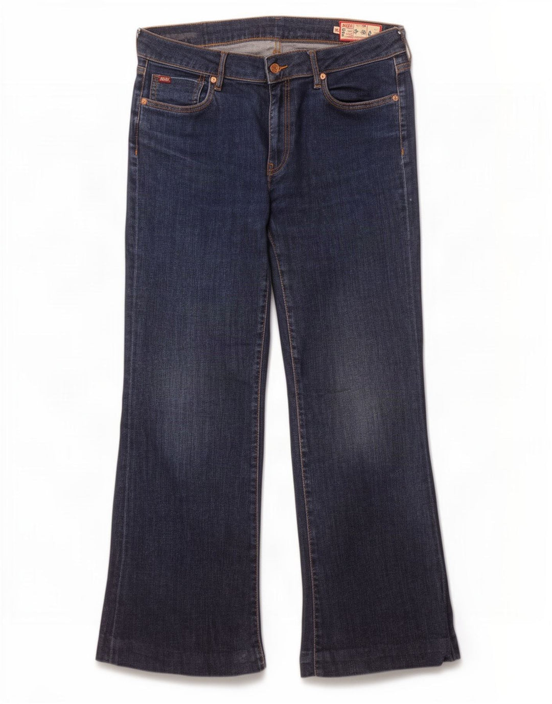 Rifle Dame Flared Jeans W30 L29 Marineblå Bomuld