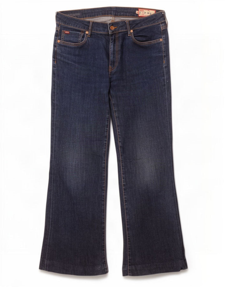 Rifle Dame Flared Jeans W30 L29 Marineblå Bomuld