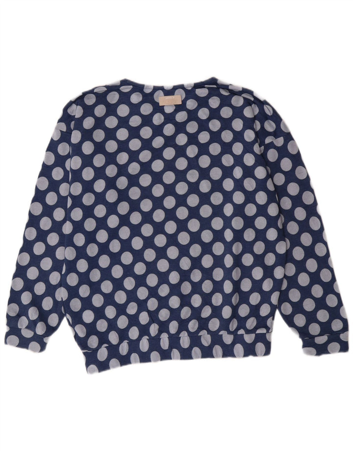 Adidas Graphic Sweatshirt Jumper UK 10 Small Blue Polyester