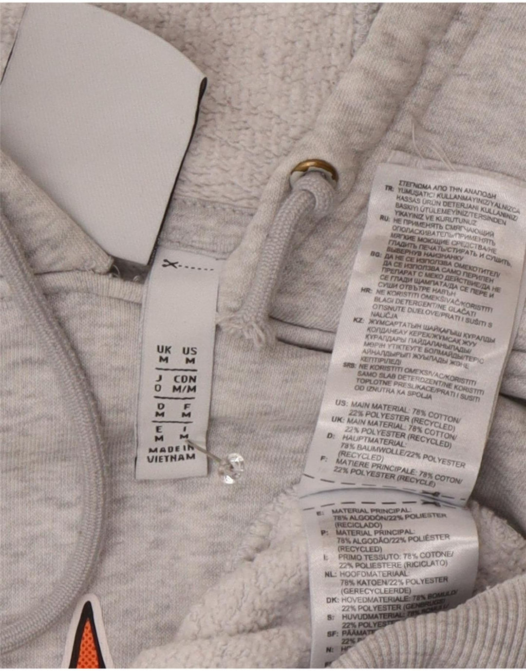 Adidas Grafisk hættetrøje til mænd mellemgrå bomuld