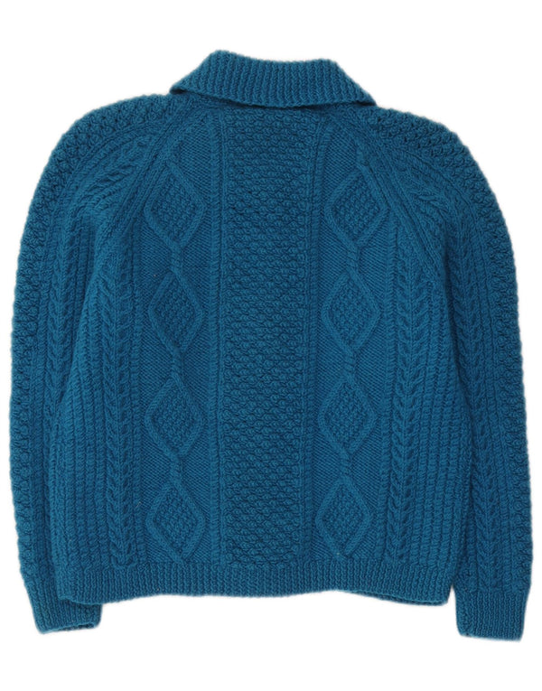 Vintage dame cardigan sweater UK 10 Small Blue