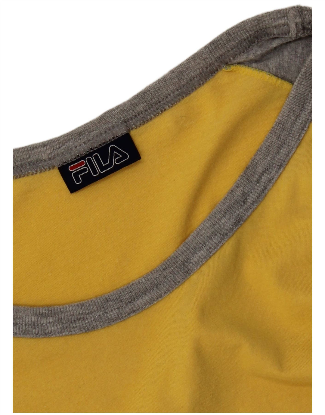 Fila Herre T-Shirt Top Medium Gul Colourblock