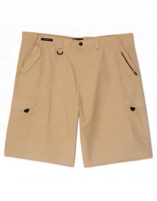 Marks & Spencer Herre Regular Fit Cargo Shorts XL W38 Beige Bomuld