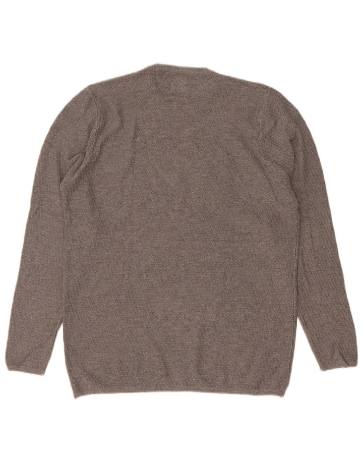 Zara Herre sweater med rund hals, lille grå