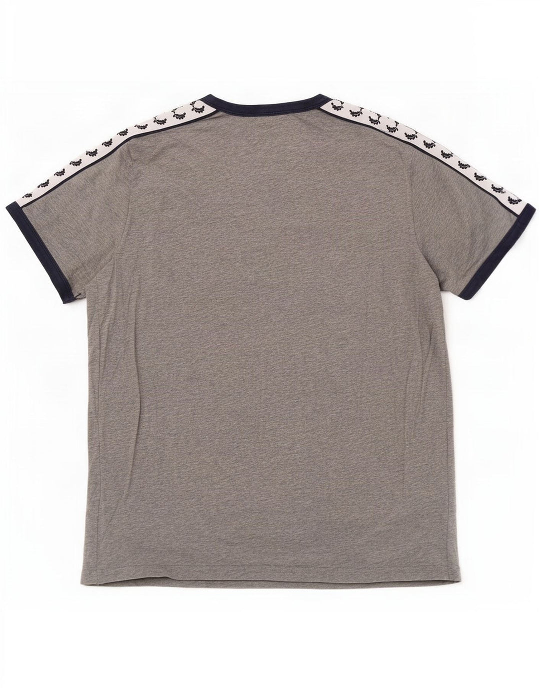 Fred Perry Herre grafisk T-shirt Top Medium Grey Flecked Bomuld