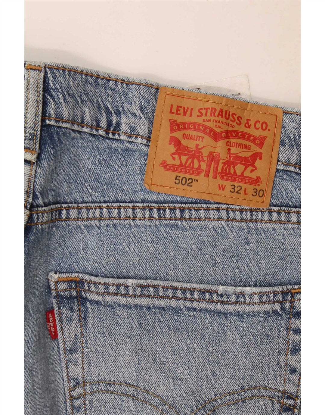 Levi's Herre 502 tilspidsede jeans W32 L30 blå bomuld