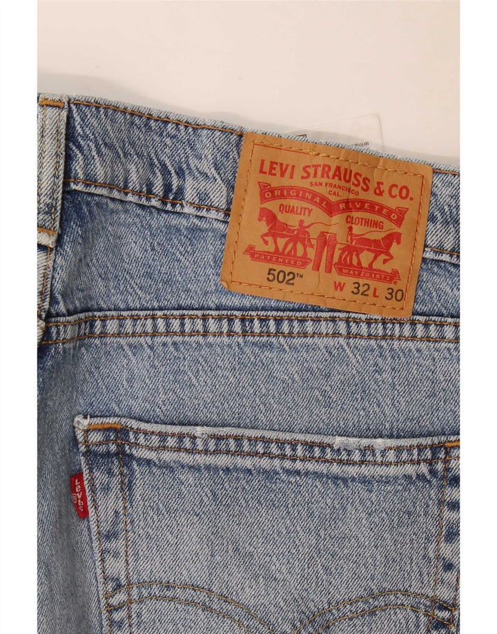 Levi's Herre 502 tilspidsede jeans W32 L30 blå bomuld