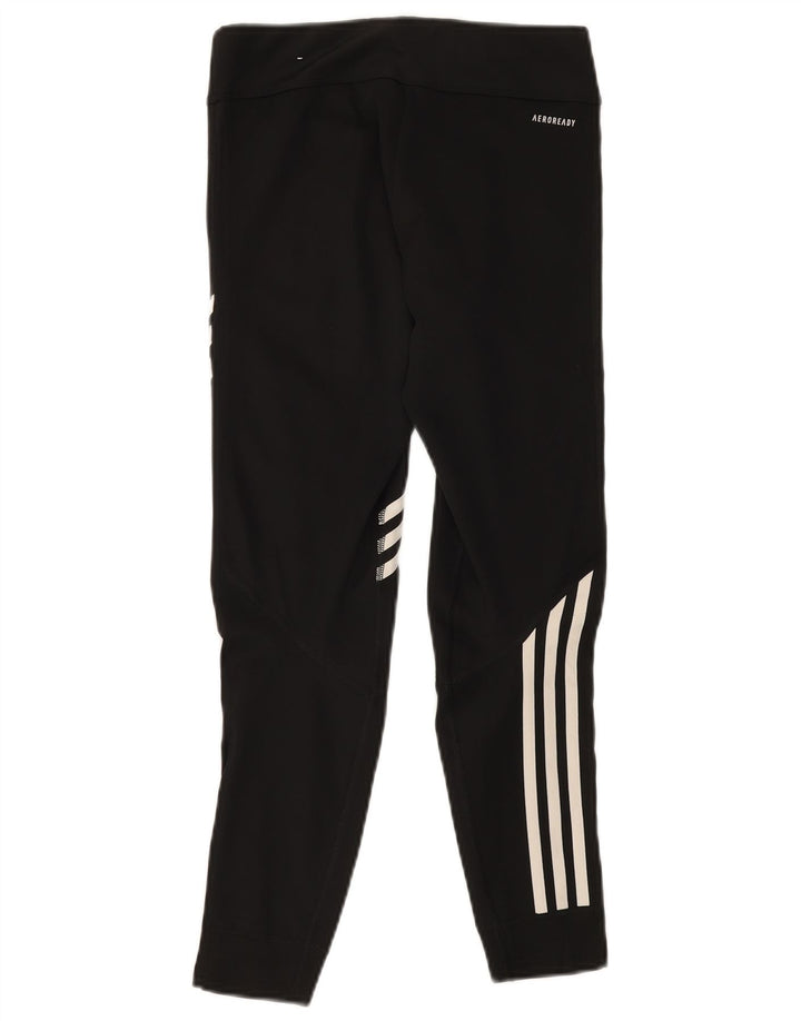 ADIDAS Womens Aeroready Tracksuit Trousers UK 10 Small Black Polyester