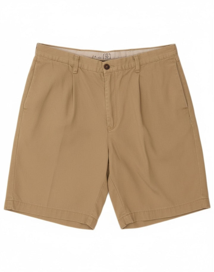 IZOD Mens Pegged Chino Shorts W36 Large  Beige Cotton