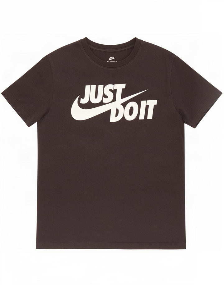 Nike Herre grafisk T-shirt Top Medium Sort Bomuld