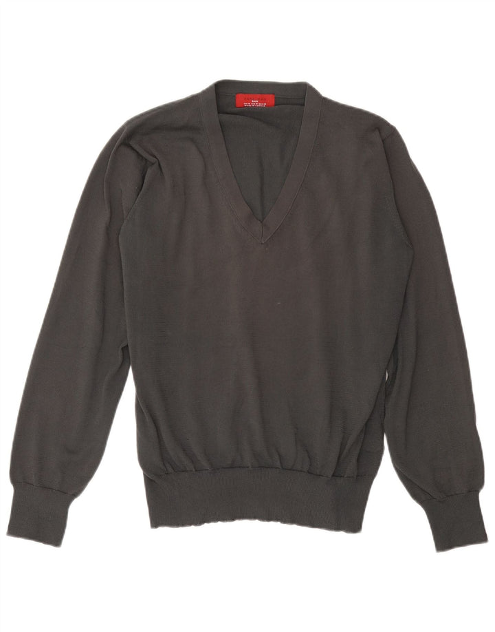 Zara Herre V-hals sweater mellemgrå