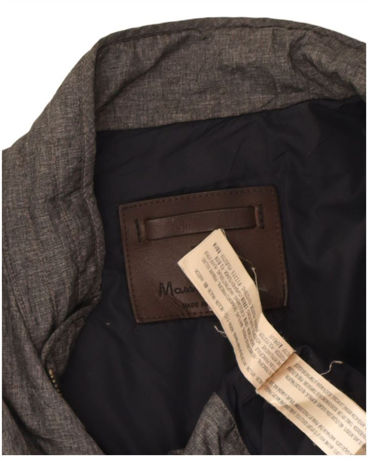 Massimo Dutti Herre Gilet UK 38 Medium Grey Nylon