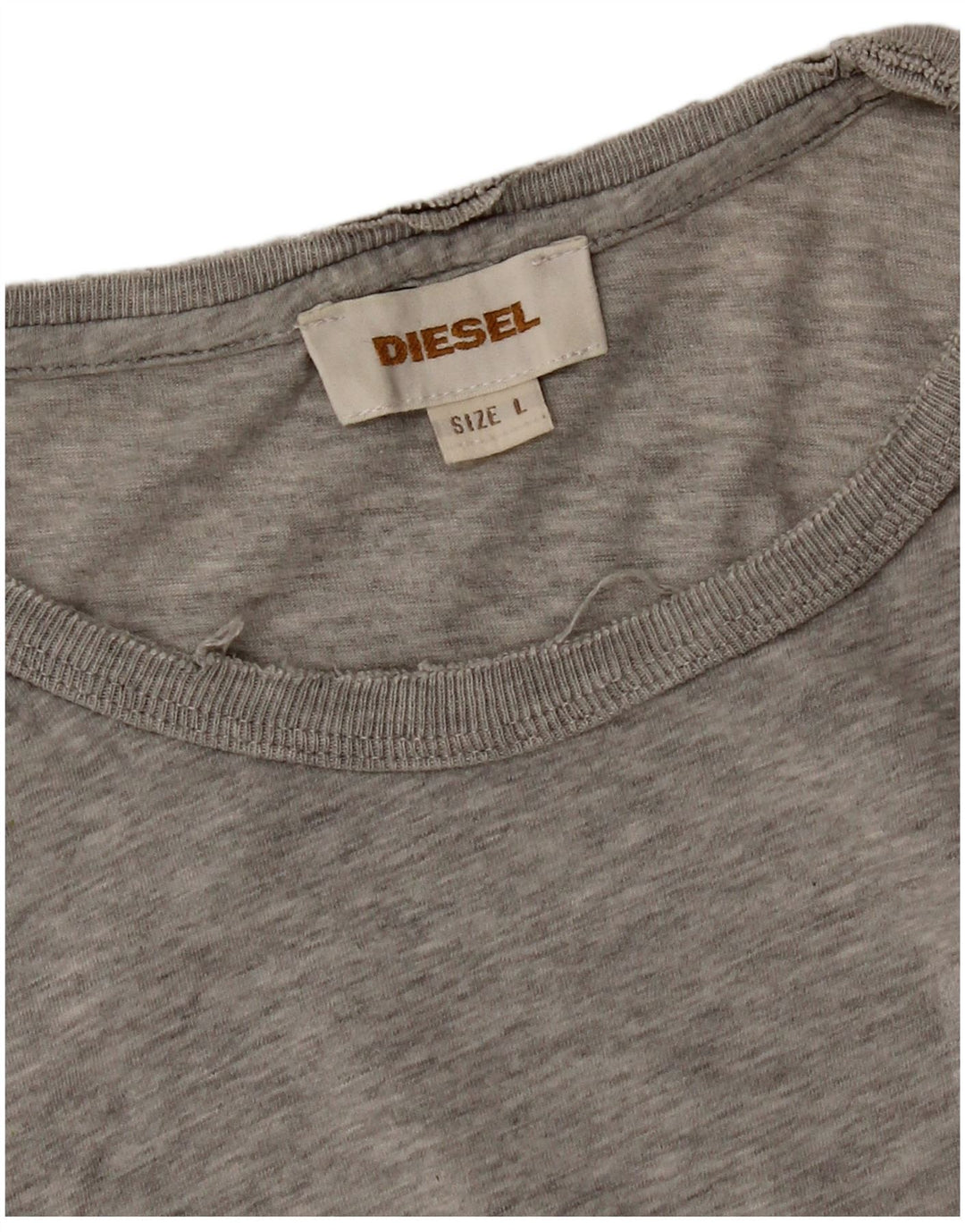 Diesel Herre Grafisk T-Shirt Top Stor Grå Flecked