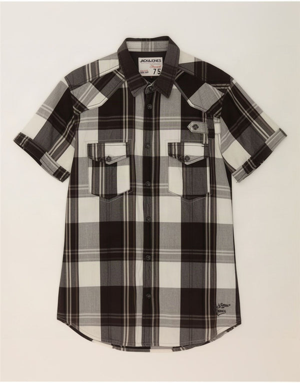 Jack & Jones Kortærmet Herreskjorte Medium Sort Check