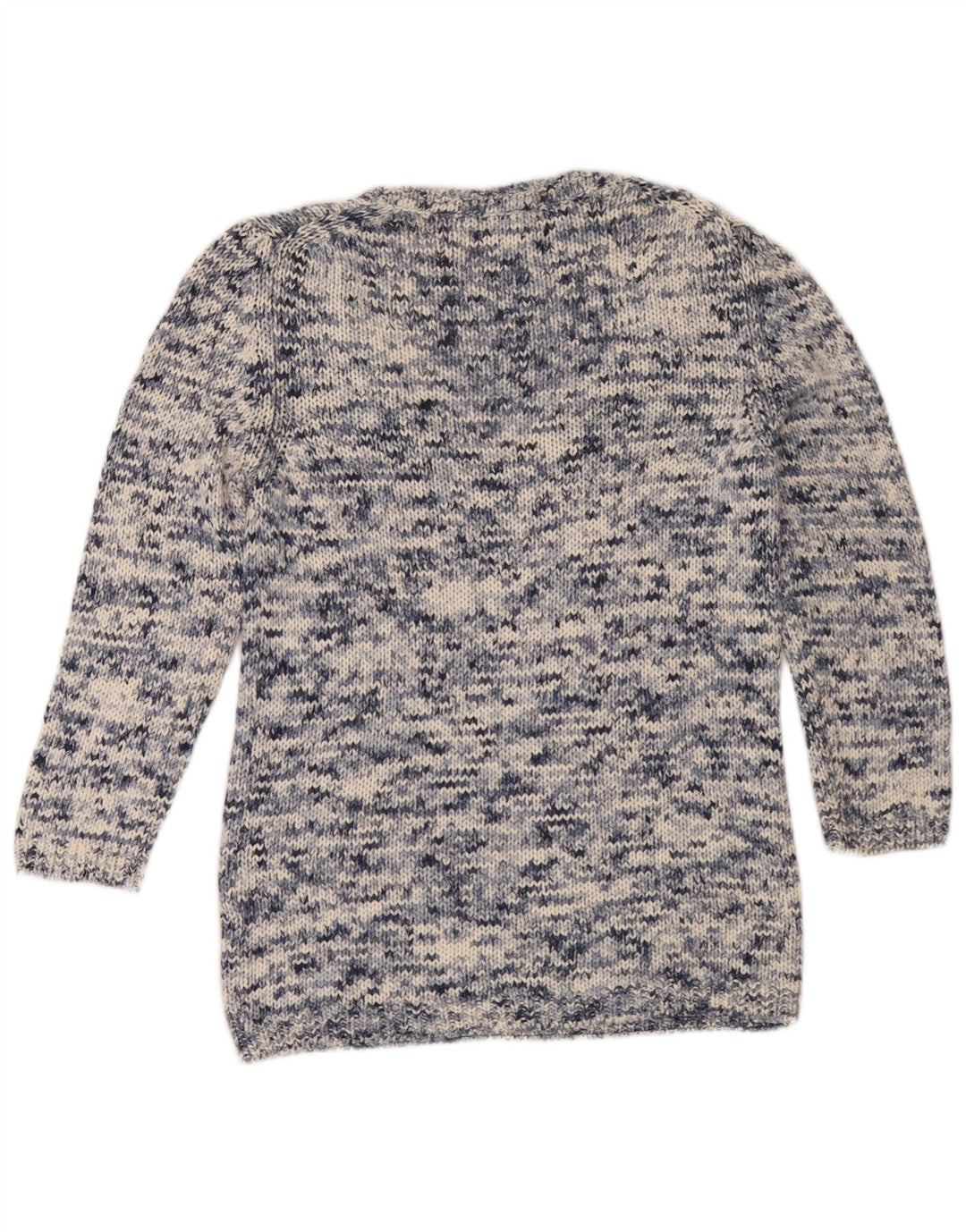 Massimo Dutti Dame V-hals sweater UK 14 Medium Navy Blue Flecked