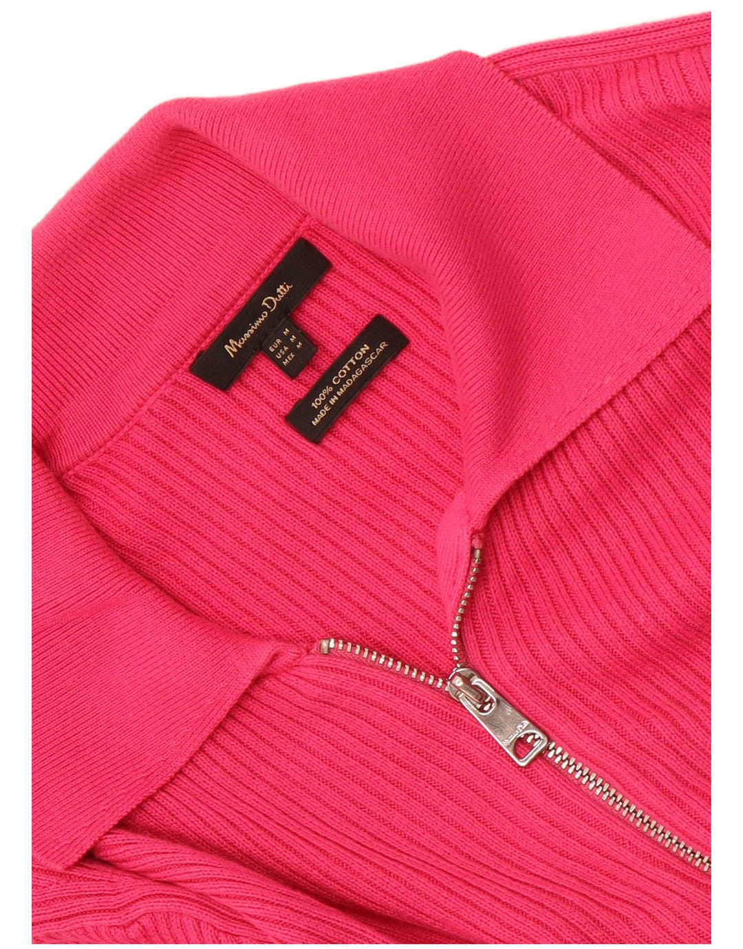 Massimo Dutti Dame Cardigan Sweater UK 12 Medium Pink Bomuld