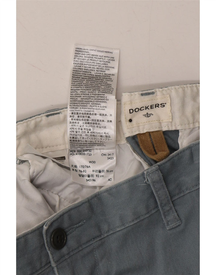 DOCKERS Mens Cargo Shorts W30 Medium Blue Cotton Vintage Dockers and Second-Hand Dockers from Messina Hembry 